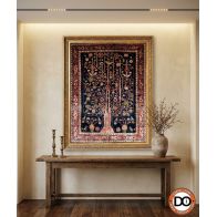 فرش ذرع و نیم  آنتیک قشقایی دستباف  کد dafezan308002