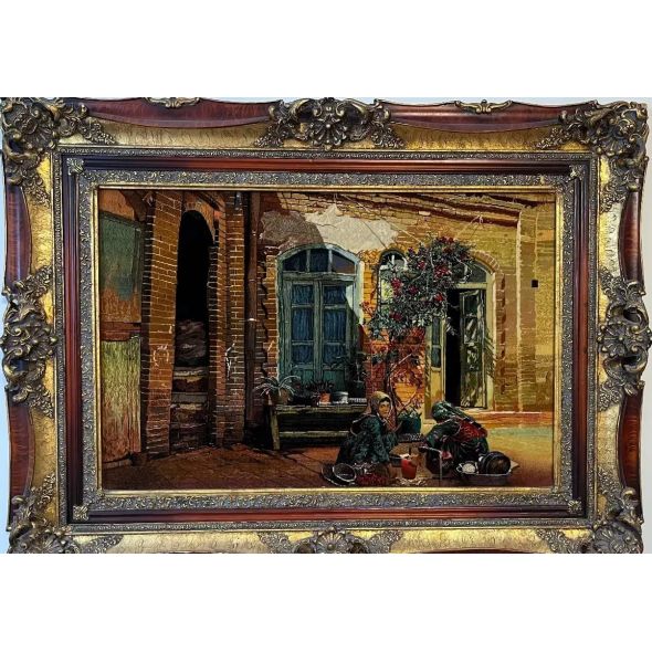 تابلو فرش دستباف تبریز در حد نو  کد dafezan305001