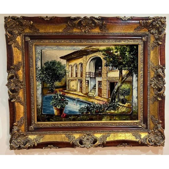 تابلو فرش دستباف تبریز در حد نو  کد dafezan305002