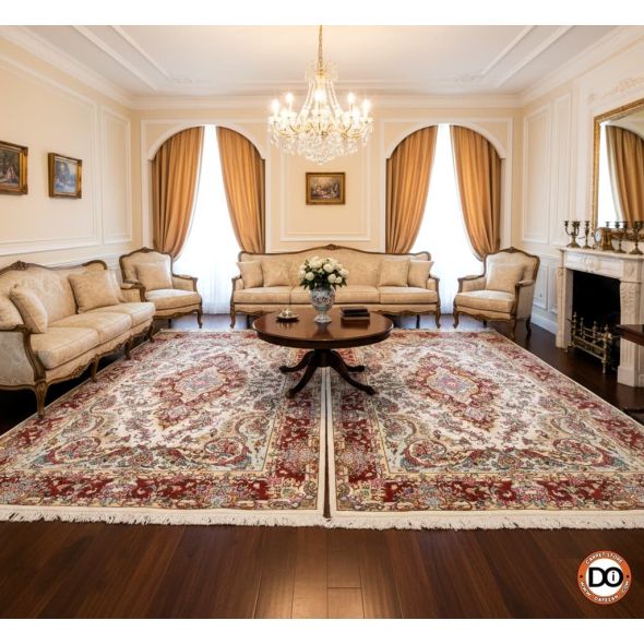 فرش  جفت 6 متری خطیبی 30 رج دستباف  کد dafezan128010