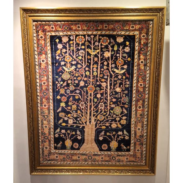 فرش ذرع و نیم  آنتیک قشقایی دستباف  کد dafezan308002